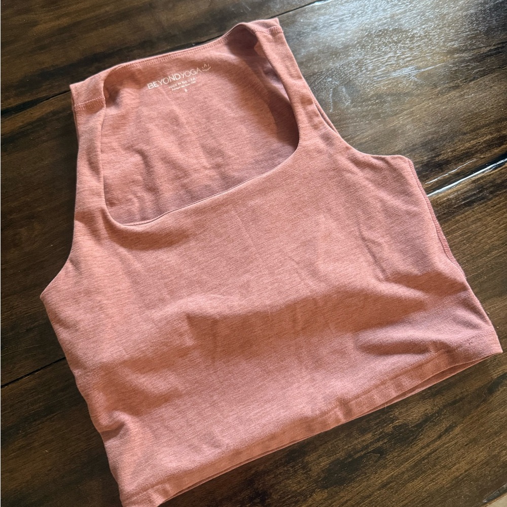 Beyond Yoga Dusty Rose spacedye crop Top